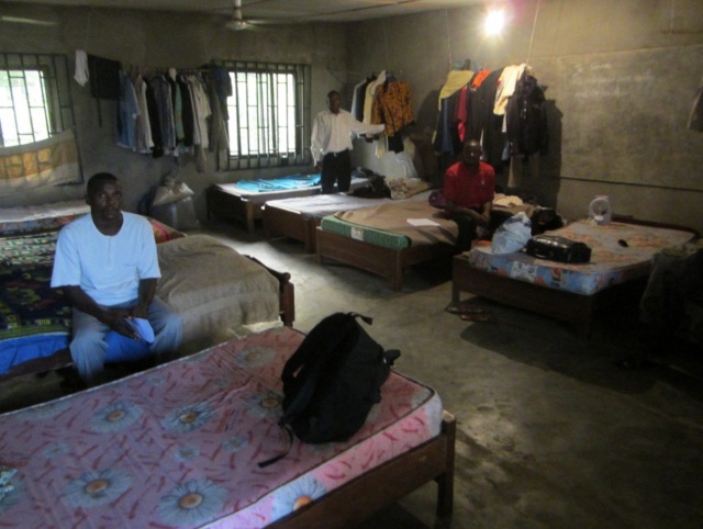 Student sleeping area – 11 students use it with 10 beds and one sleeping on floor